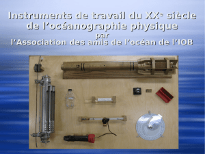 Instruments de travail du XXe siècle de l`océanographie physique