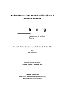 Application Java pour terminal mobile utilisant le protocole Bluetooth