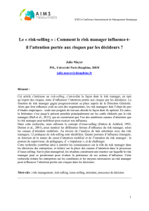risk-selling » : Comment le risk manager influence-t
