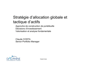 Stratégie d`allocation globale et tactique d`actifs