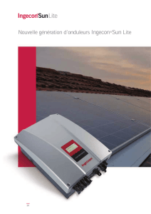 Nouvelle génération d`onduleurs Ingecon®Sun Lite