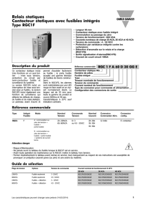 Relais statiques Contacteur statiques avec fusibles intégrés Type