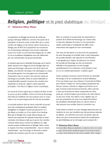 Religion, politique et le pied diabétique au Sénégal