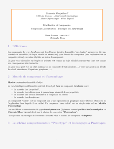 1 Définitions 2 Mod`ele de composant et d`assemblage 3 Le schéma