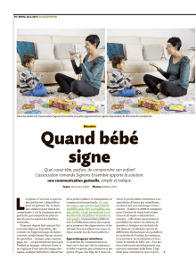 Quand bébé signe - Migros Magazine