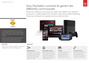 Sony PlayStation connecte les gamers des différentes