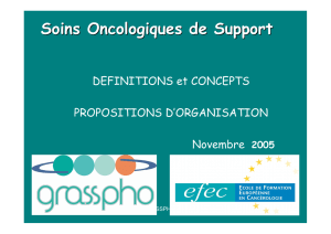 Diaporama sur les Soins Oncologiques de Support