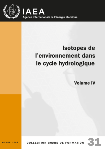 Isotopes de l`environnement dans le cycle hydrologique