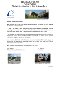 BIENVENUE AU CENTRE "LES CAPUCINS" Réadaptation