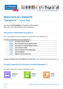 RESULTATS DE L`ENQUETE "leprogres.fr "