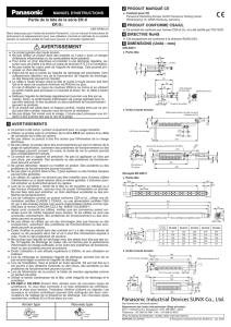 Partie de la tête de la série ER-X - Panasonic Electric Works Europe