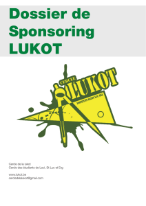Dossier Sponsoring Lukot