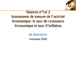 le taux de croissance économique et taux d`inflation