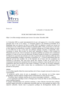 Comité Charentais FICHE DOCUMENTAIRE IFM/LR 01/09 Objet