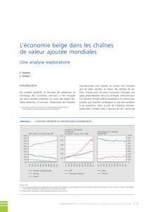 L`économie belge dans les chaînes de valeur ajoutée