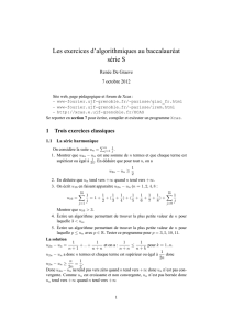 Algorithmes au bac S