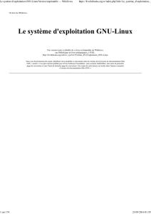 Le système d`exploitation GNU-Linux