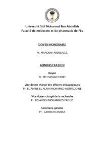 Université Sidi Mohamed Ben Abdellah Université Sidi Mohamed