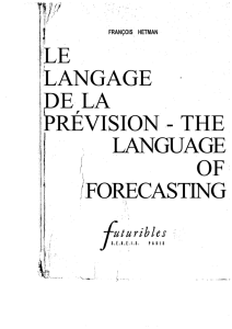 le langage de la prévision