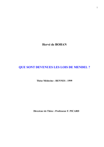Hervé de BOHAN QUE SONT DEVENUES LES LOIS DE