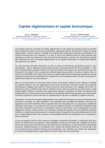 Capital réglementaire et capital économique