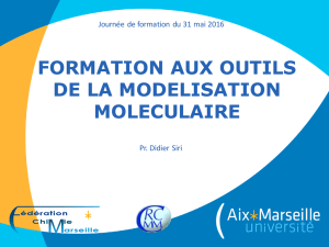 FORMATION AUX OUTILS DE LA MODELISATION MOLECULAIRE