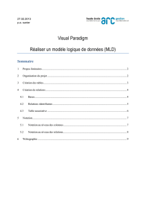 Visual Paradigm Réaliser un modèle logique de données (MLD)