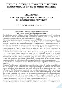 déséquilibres en économie ouverte