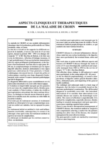 aspects cliniques et therapeutiques de la maladie de crohn