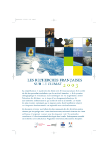 les recherches françaises sur le climat