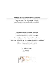 Code de pratique de l`assurance de la qualité pour les