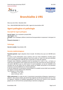 Bronchiolite à VRS