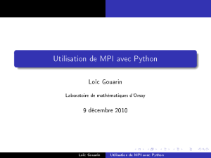 Utilisation de MPI avec Python