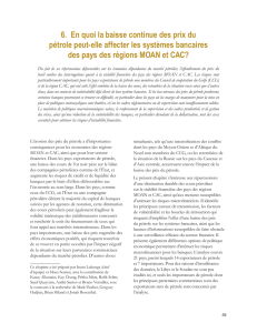6. En quoi la baisse continue des prix du pétrole peut-elle