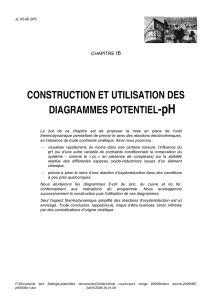 Construction et utilisation des diagrammes potentiel-pH