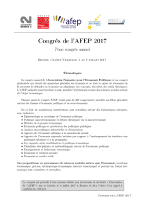 Congrès de l`AFEP 2017 - Association française d`économie politique