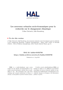 Les nouveaux scénarios socio-économiques pour la - Hal-SHS