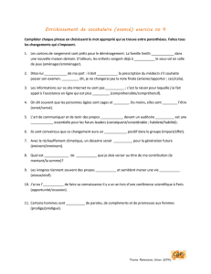 Enrichissement de vocabulaire (avancé) exercice no 4