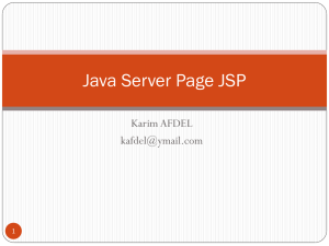 Java Server Page JSP