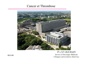 Cancer et thrombose