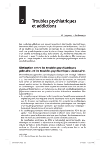 Troubles psychiatriques et addictions