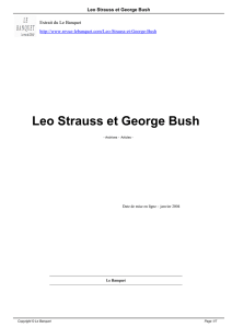 Leo Strauss et George Bush
