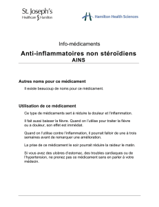 Anti-inflammatoires non stéroïdiens AINS