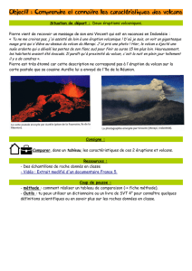 Objectif : Comprendre et connaître les caractéristiques des volcans