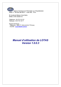 Manuel d`utilisation de LOTAS Version 1.0.0.3