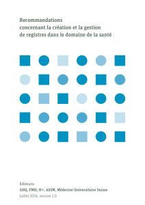 Recommandations concernant la création et la gestion de registres