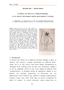 1. Introduction Le Recueil des Vertus de la Médecine Ancienne
