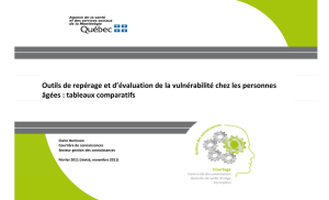 Outils de repérage et d`évaluation de la vulnérabilité chez