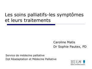 Sensibilisation en soins palliatifs