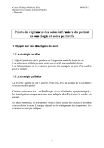 Points de vigilances des soins infirmiers du patient en oncologie et